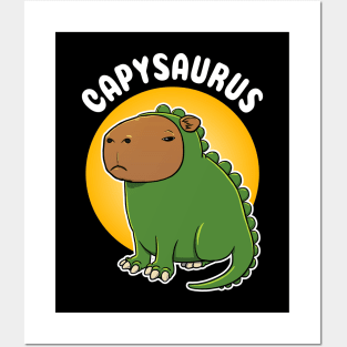 Capysaurus Capybara Dinosaur Costume Posters and Art